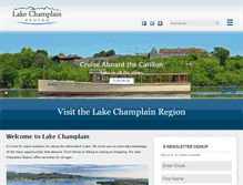 Tablet Screenshot of lakechamplainregion.com